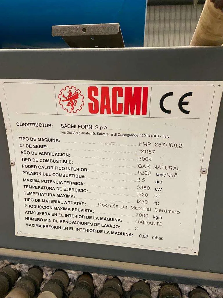 Grespania. Horno Sacmi Fmp 267 1092. Pagina 02 Immagine 0001 | 2015 CER